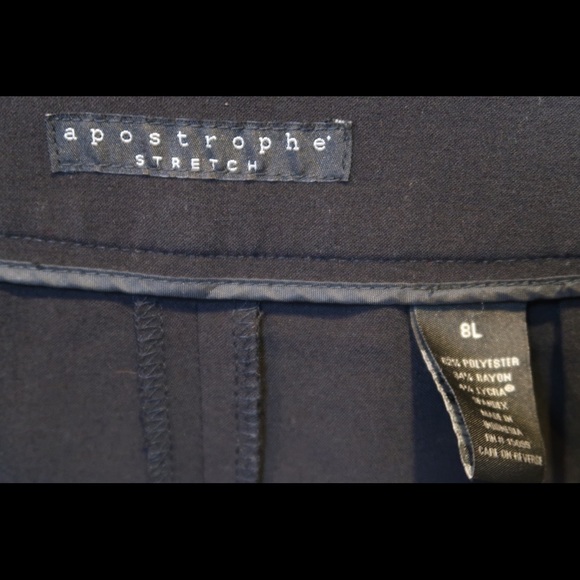 Apostrophe Black Business Pants Sz 8L - Picture 6 of 6
